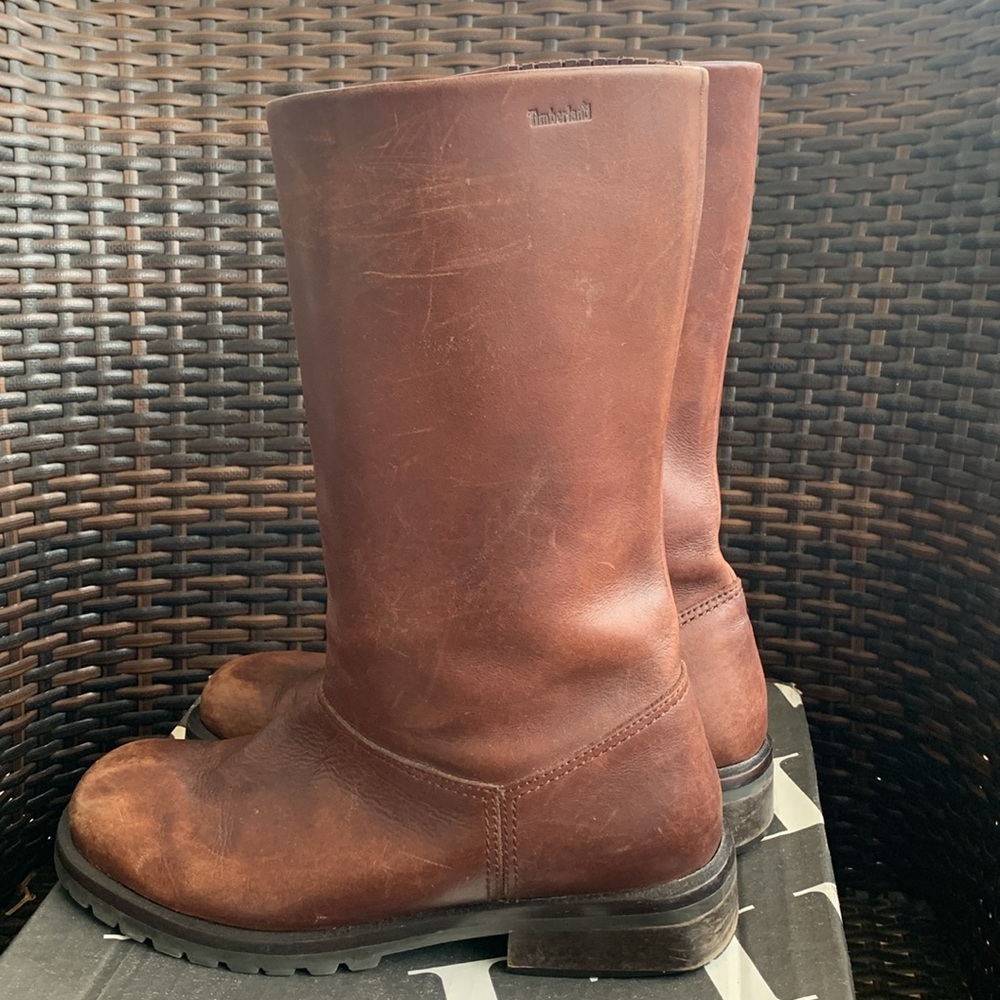 Timberland Women's Tall Brown Boots - Picture 5 of 16